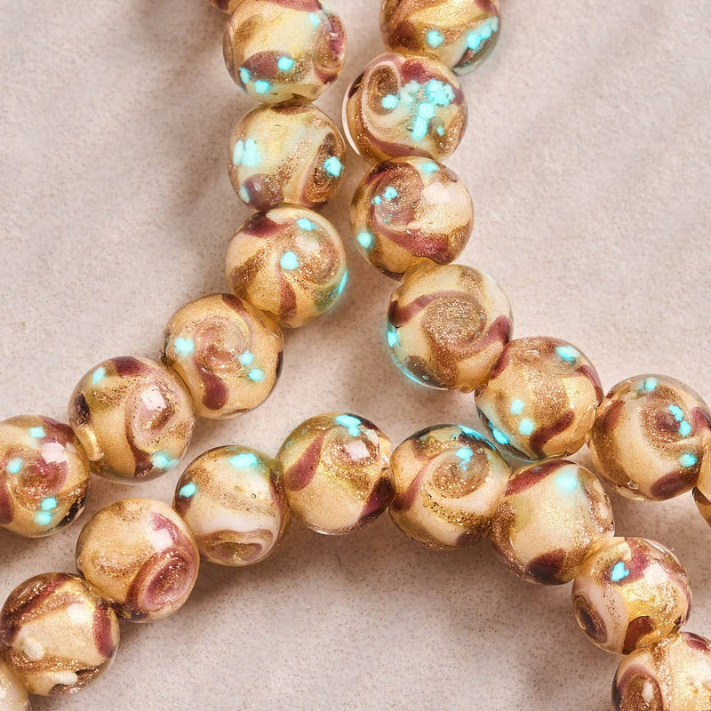 Samtpflaume | Lila Karamell | Firefly Glaswirbel Armband