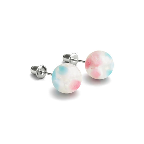 Orchideenblüten | 925er Sterlingsilber | Glühwürmchen-Glasblüten-Ohrringe