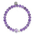 Amethyst | 925er Sterlingsilber | Glühwürmchen-Glaspilz-Edelsteinarmband