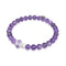 Amethyst | 925er Sterlingsilber | Glühwürmchen-Glaspilz-Edelsteinarmband