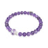 Amethyst | 925er Sterlingsilber | Glühwürmchen-Glaspilz-Edelsteinarmband