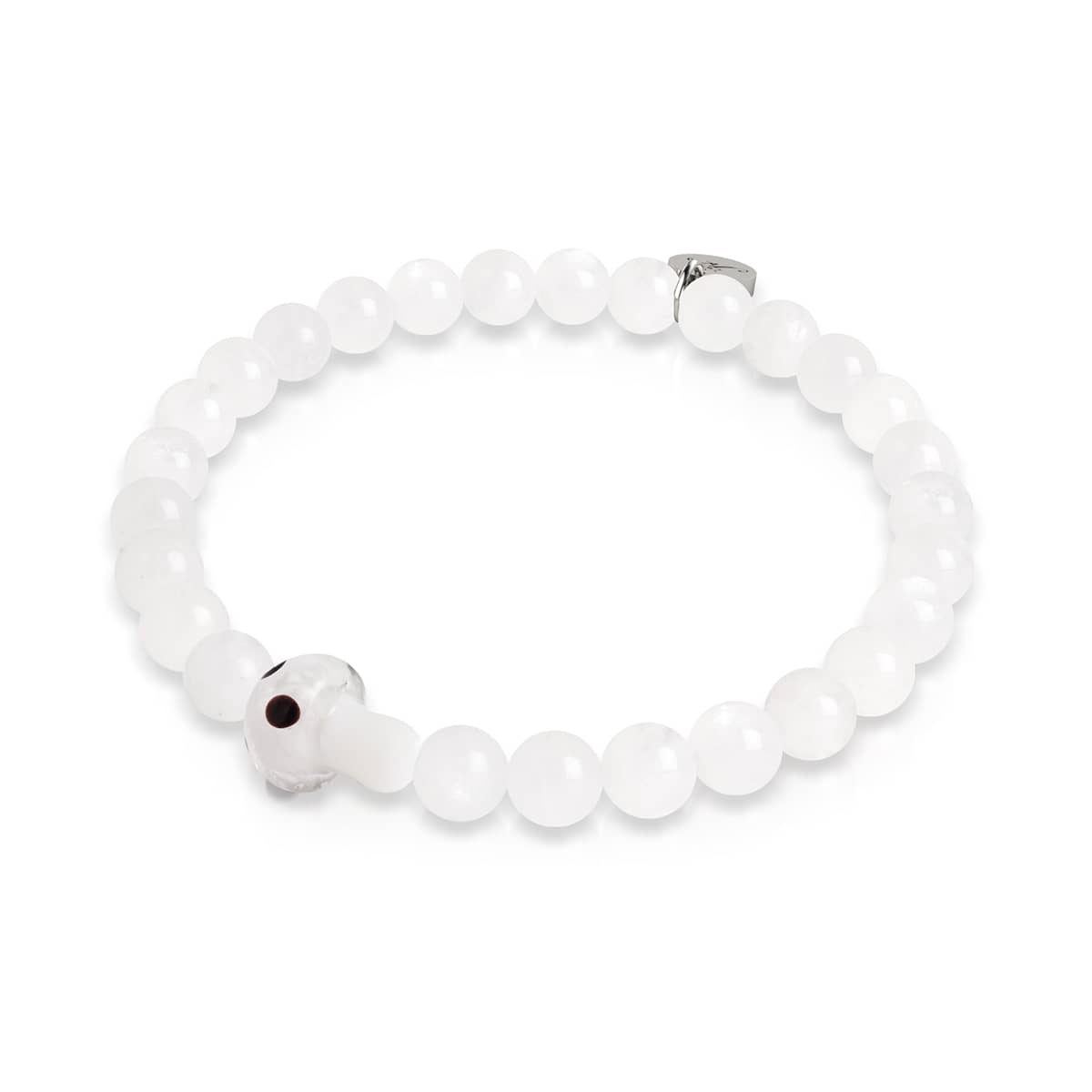 Mondstein | 925er Sterlingsilber | Glühwürmchen-Glaspilz-Edelsteinarmband