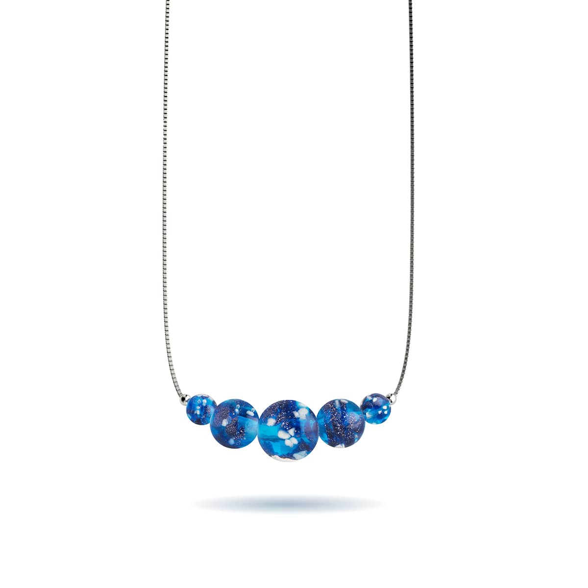 Topas-Flamme | 925er Sterlingsilber | Glühwürmchen-Glas-Halskette mit Unendlichkeitsverschluss