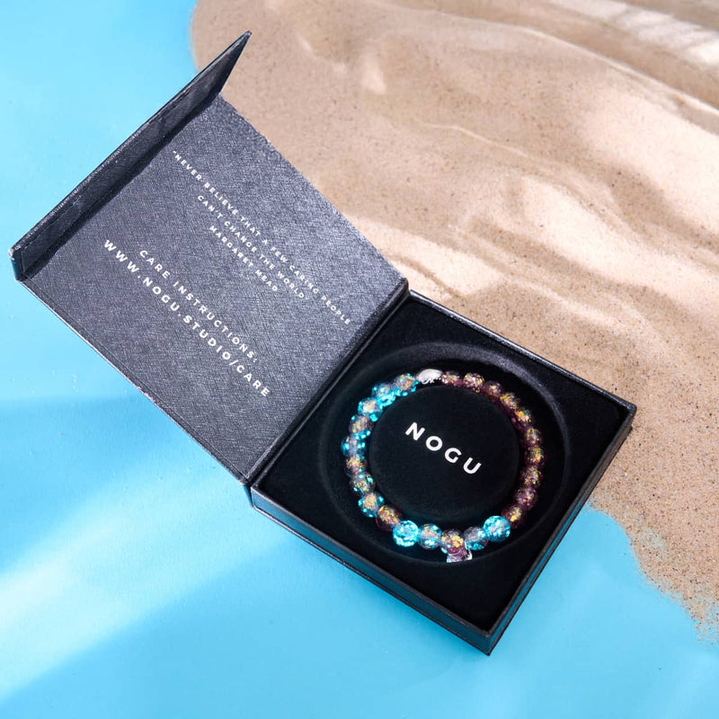 Amethyst Spark | .925 Sterling Silver | Firework Glass Bracelet