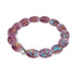 Amethyst Funke | 925 Sterling Silber | Feuerwerk Glas Kiesel Armband