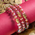 Goldene Schlange | Feuerwerk Glas Rose Armband