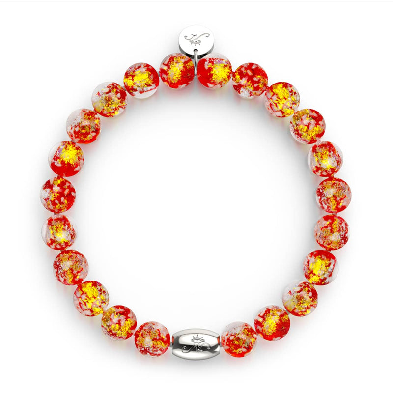 Verliebt | 925 Sterling Silber | Feuerwerk Glas Armband