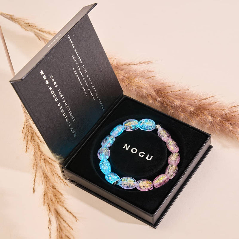 Pink Pony Club | 925 Sterling Silber | Feuerwerk Glaskiesel Armband