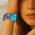 Sapphire Blaze | .925 Sterling Silver | Firework Glass Pebble Bracelet