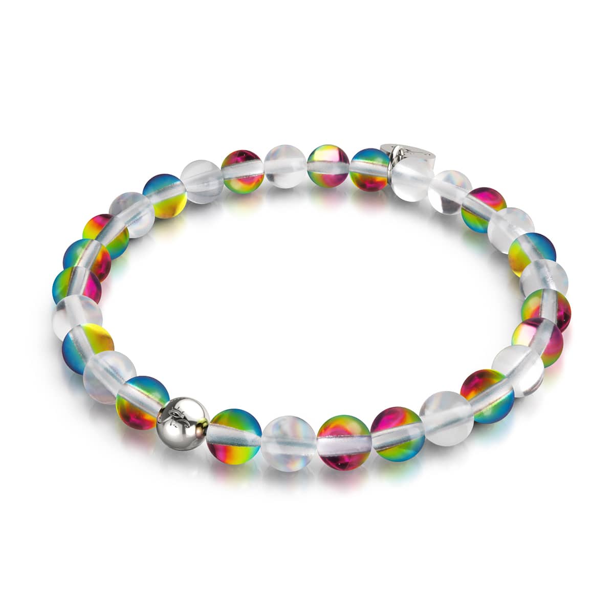 Aurora Burst | Silber | Galaxie Glasperlenarmband