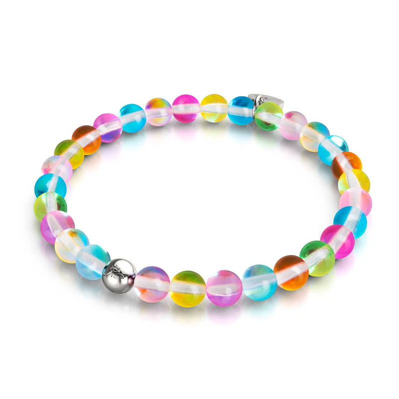 Candy Crush | Silber | Galaxie Glasperlenarmband