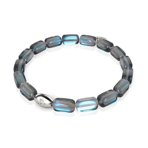 Milchstraße | 925 Sterling Silber | Galaxie Glaskiesel Armband