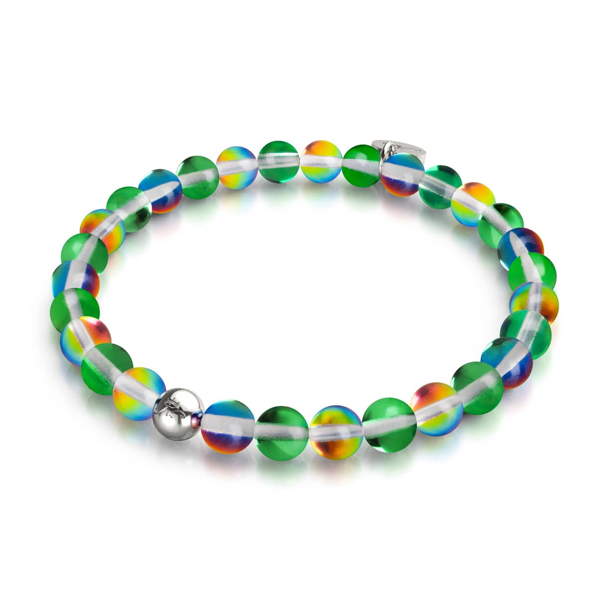 Mistelzweig | Silber | Galaxie Glasperlenarmband