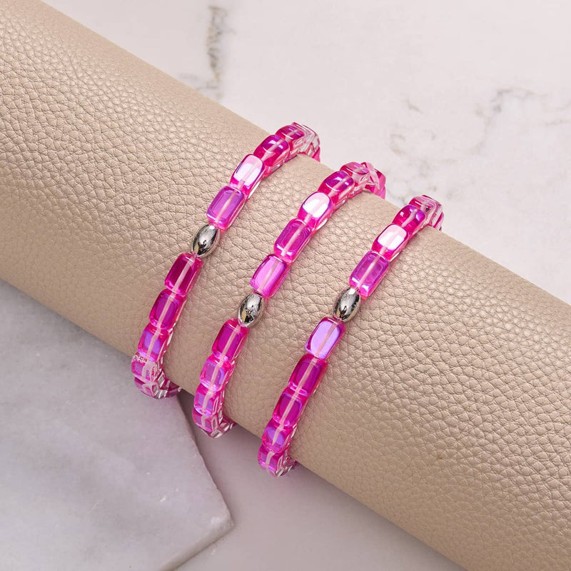 Rosettennebel | 925 Sterling Silber | Galaxie Glaskiesel Armband