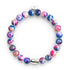 Magenta Sternenlicht | 925 Sterling Silber | Galaxy Tigerauge Armband