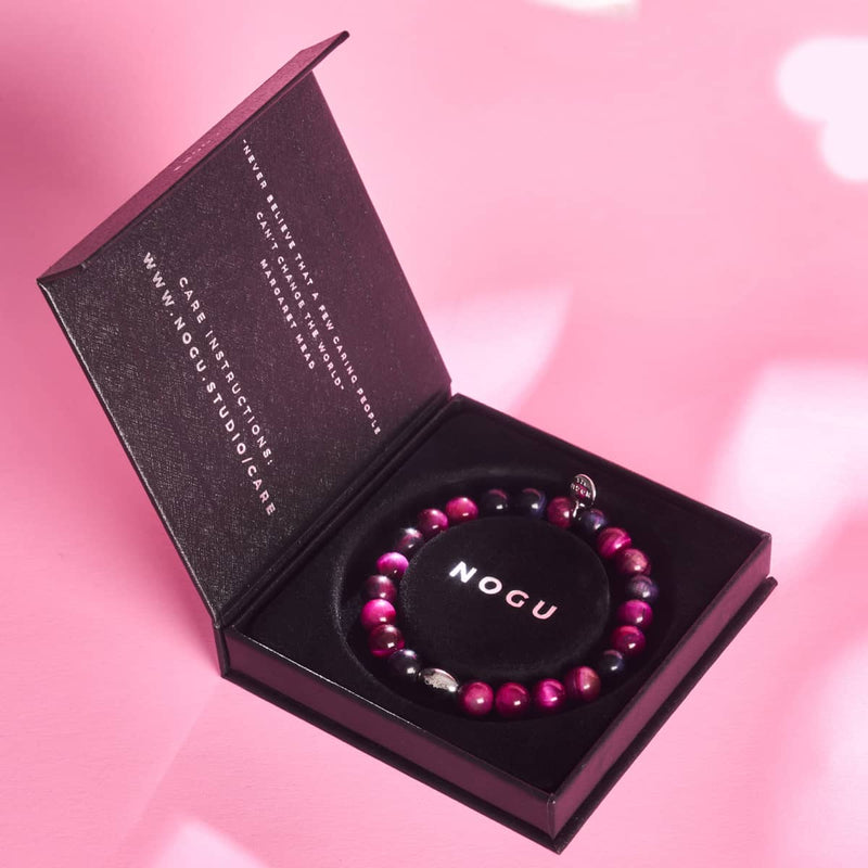 Mulberry Trance | 925 Sterling Silber | Galaxy Tigerauge Armband