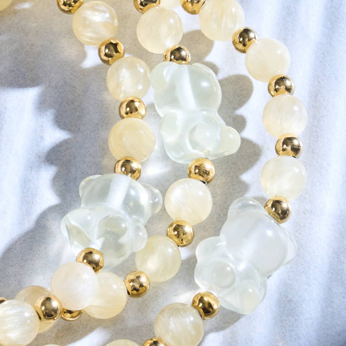 Helios | Gemmy Bear Armband | Gelbe Jade x Gold