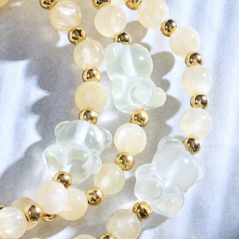 Helios | Gemmy Bear Armband | Gelbe Jade x Gold