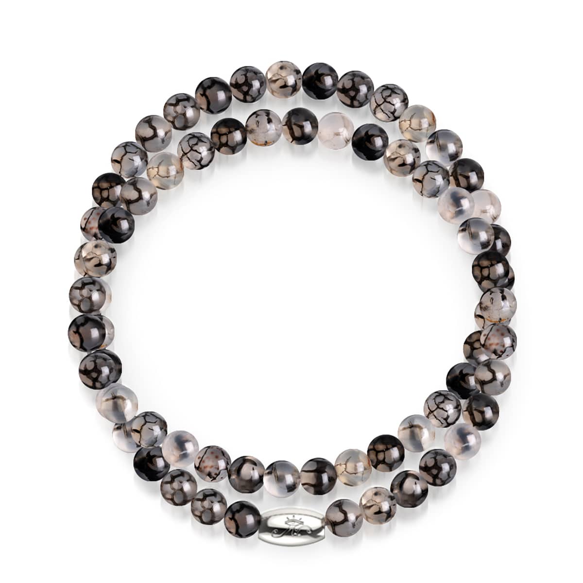 Spinnentier-Achat | Silber | Edelstein-Wrap