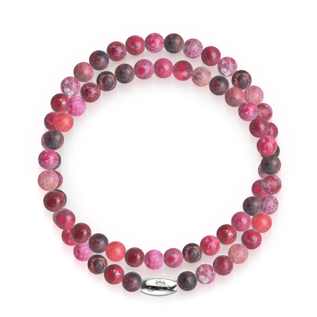 Magenta Achat | Silber | Edelstein-Wrap