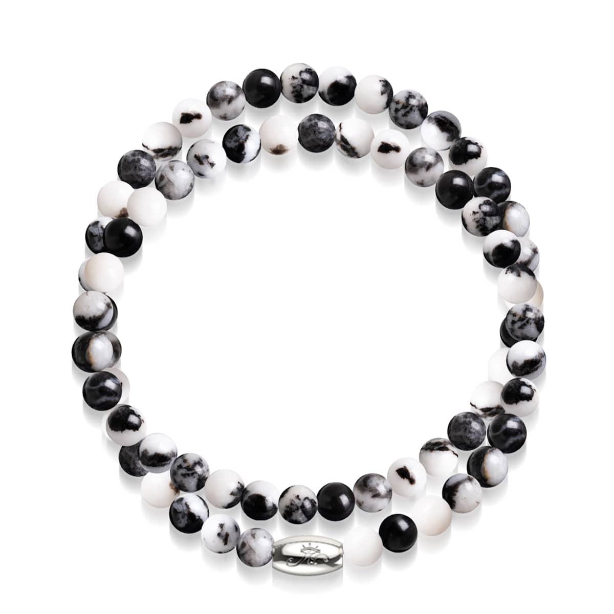 Zebra-Achat | Silber | Edelstein-Wrap