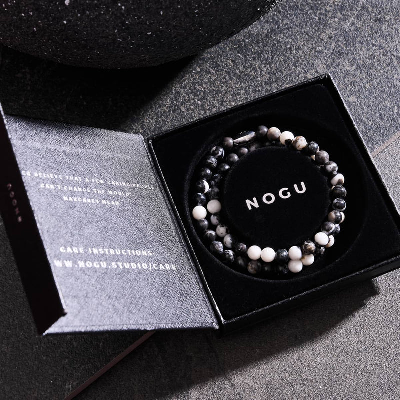 Zebra-Achat | Silber | Edelstein-Wrap