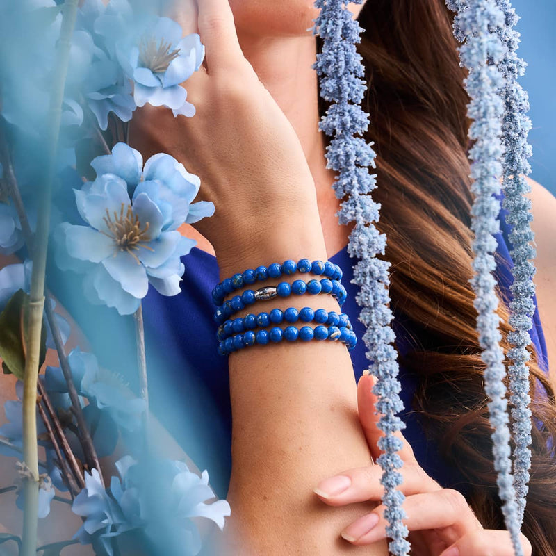 Ozean | Silber | Vergoldetes Türkis-Edelstein-Wrap