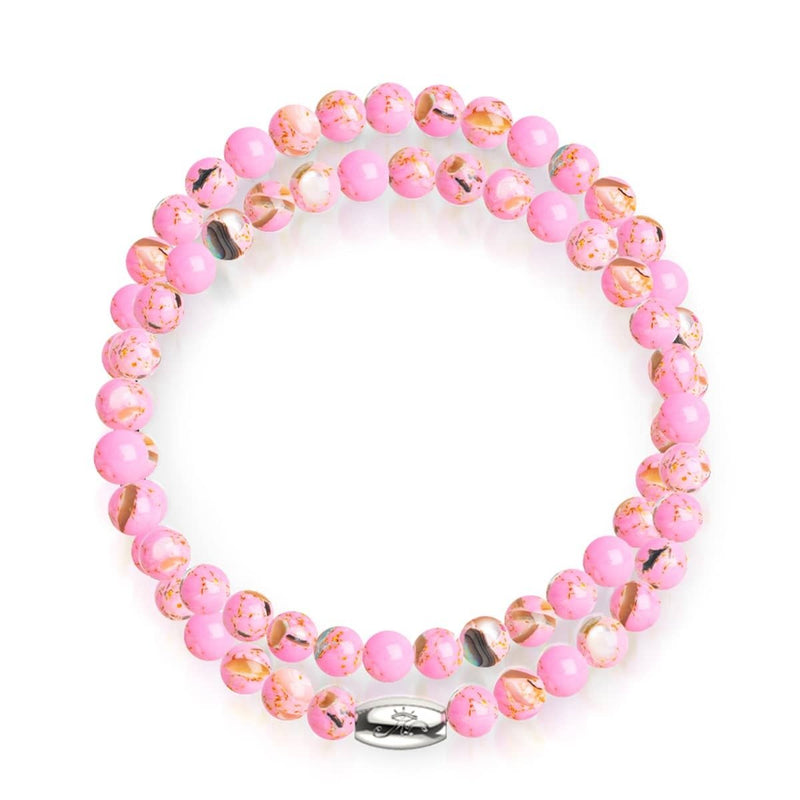 Rosa | Silber | Vergoldetes Türkis-Edelstein-Wrap