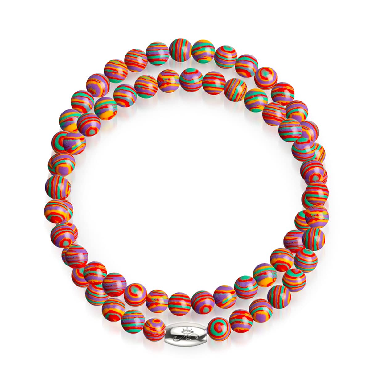 Regenbogen | Silber | Vergoldeter Türkis-Edelstein-Wrap