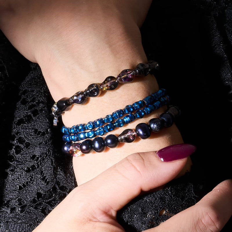 Kobalt | Hämatit-Totenkopf-Wrap