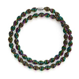 Regenbogenfinsternis | Hämatit-Totenkopf-Wrap