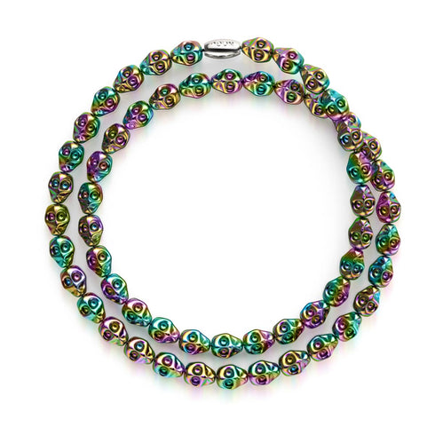 Einhorn Silber | Hämatit Totenkopf Wrap