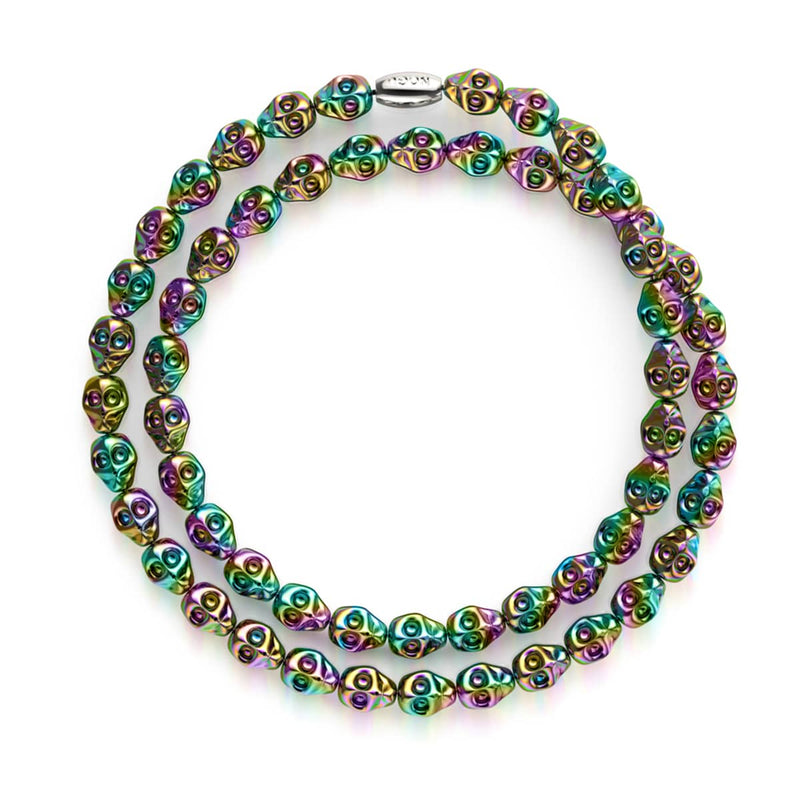 Einhorn Silber | Hämatit Totenkopf Wrap