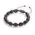 Hexenstunde | Gunmetal Skulls x Violet GloWeave | Makramee-Armband
