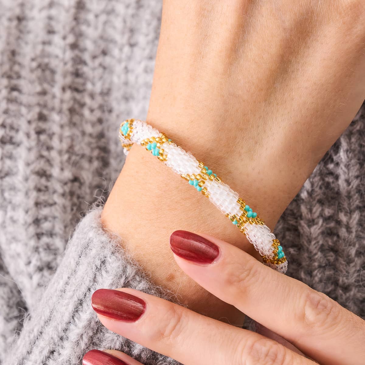 Geschmückt | Himalaya-Glasperlenarmband