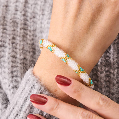 Geschmückt | Himalaya-Glasperlenarmband