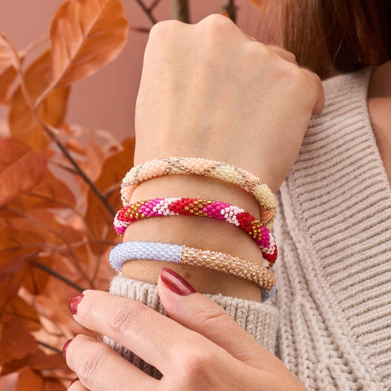 Geranie | Himalaya-Glasperlenarmband