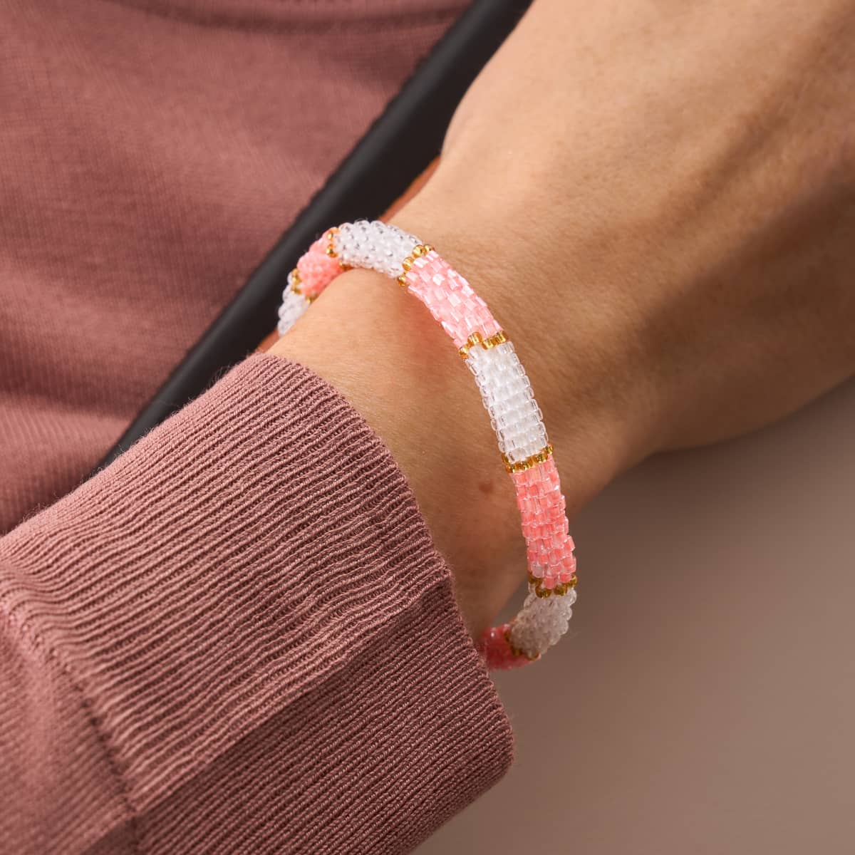 Sonnenstrahl | Himalaya-Glasperlenarmband