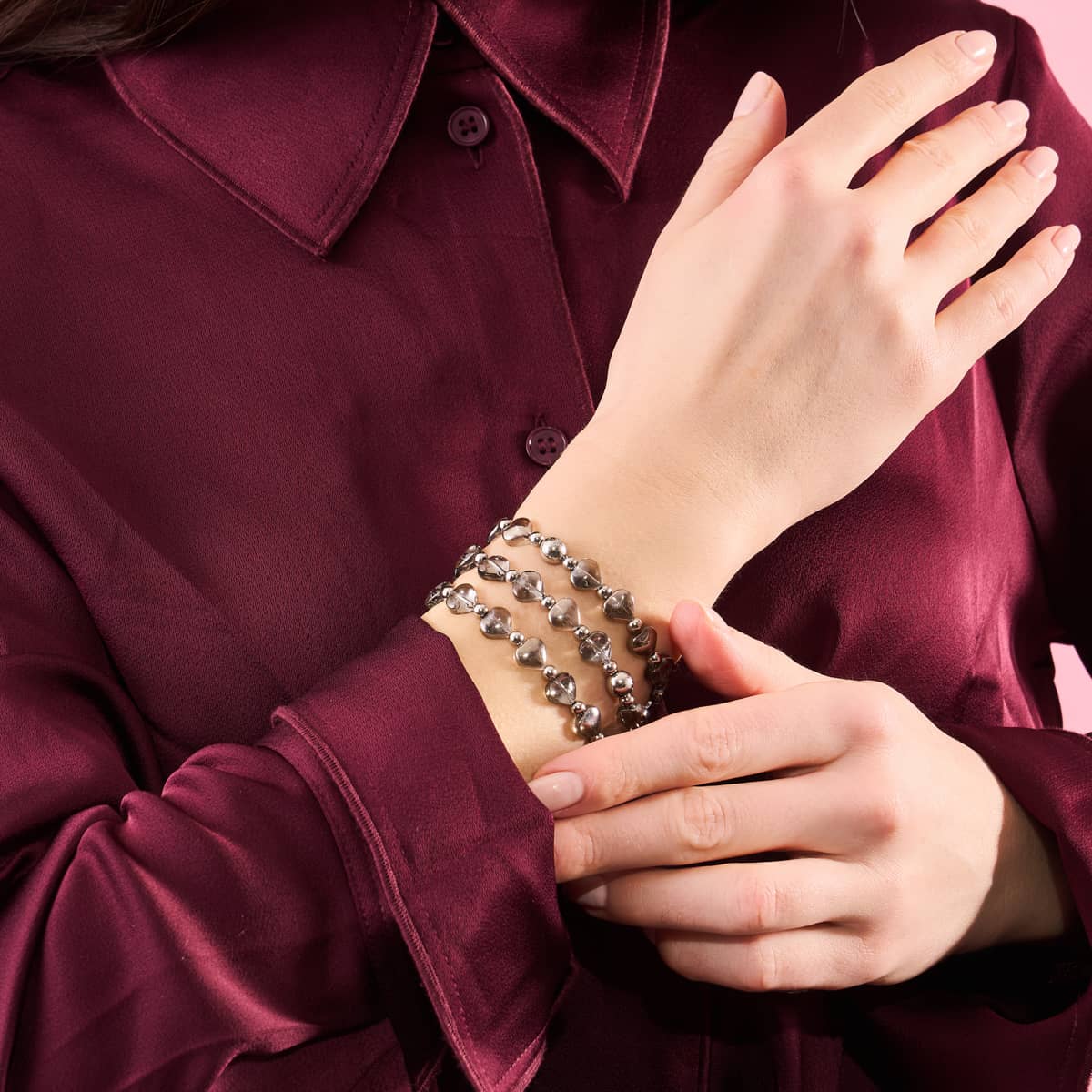 Silbernes Serenade | Infinity Hearts Armband