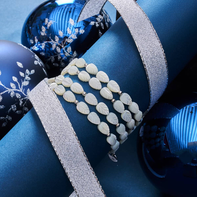 Perlmutt | 925er Sterlingsilber | Blattwicklung