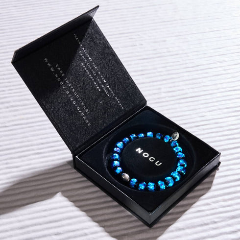 Blauer Astra | 925 Sterling Silber | Solarglas-Armband