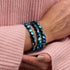 Blaue Sonnenfinsternis | 925 Sterling Silber | Mondglas-Armband
