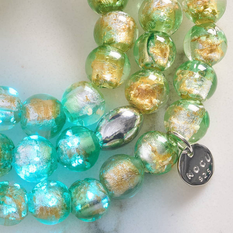 Smaragdfinsternis | 925er Sterlingsilber | Mondglasarmband