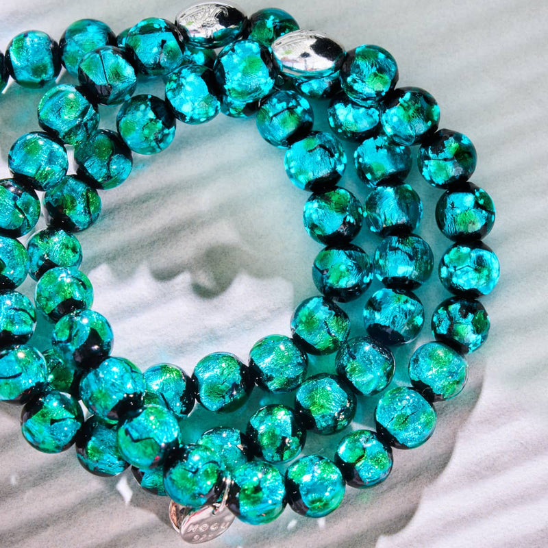 Grüner Astra | 925 Sterling Silber | Solarglas-Armband