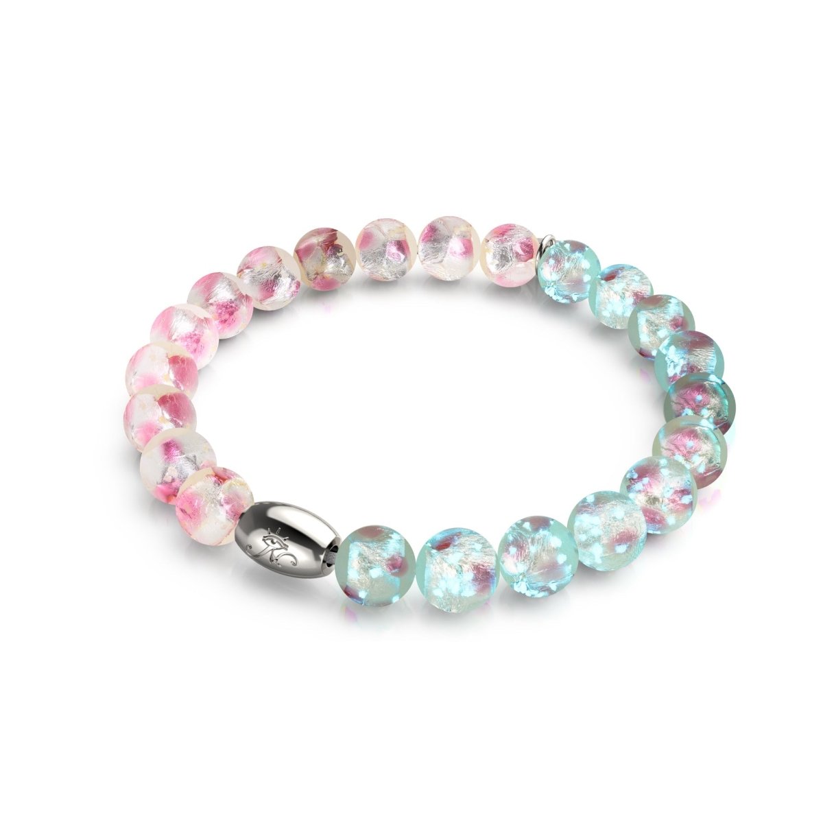Rosa Sonnenfinsternis | 925 Sterling Silber | Mondglas-Armband