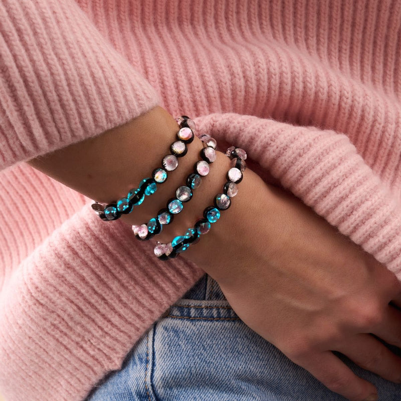 Rosa Mond | 925 Sterling Silber | Mondglas Armband