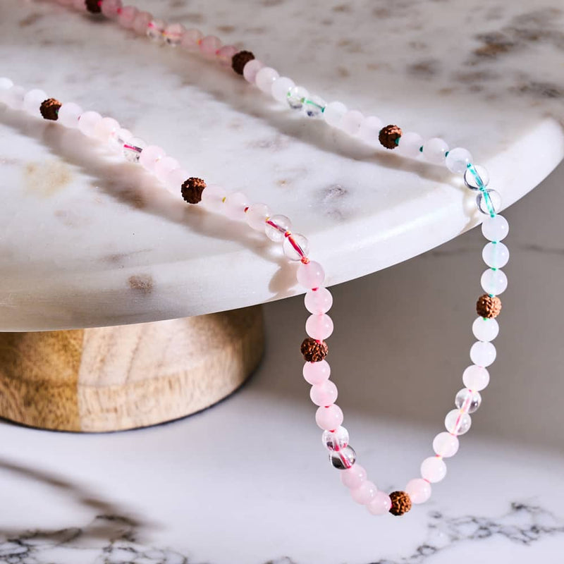 Gesetz der Anziehung | Edelstein-Rudraksha | Spirituelles Mala-Wrap