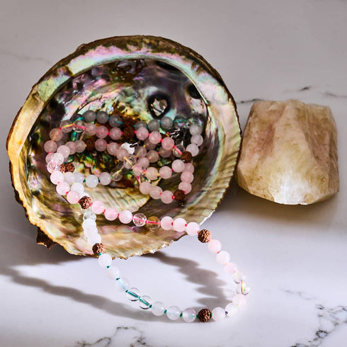 Gesetz der Anziehung | Edelstein-Rudraksha | Spirituelles Mala-Wrap