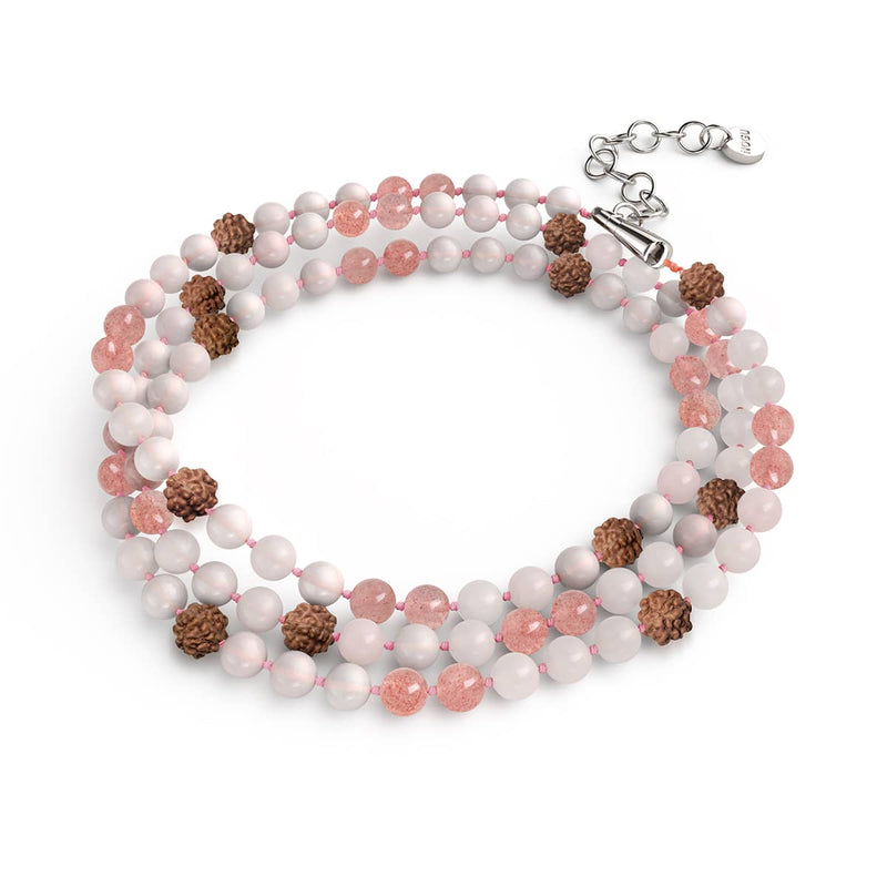 Achtsamkeit | Edelstein Rudraksha | Spirituelles Mala-Wrap