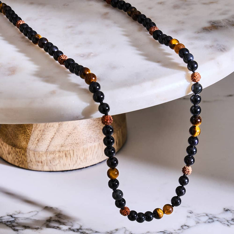 Schamane | Edelstein-Rudraksha | Spirituelles Mala-Wickeltuch